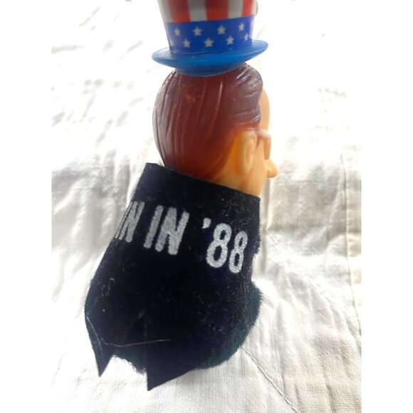 Vintage 1988 Republican George H. W. Bush Clip on Hugger Plush Toy Figure With P - Picture 2 of 3